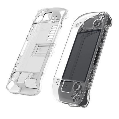 2 in 1 Crystal Clear Protective Back Case Shell  for Steam Deck Game Console