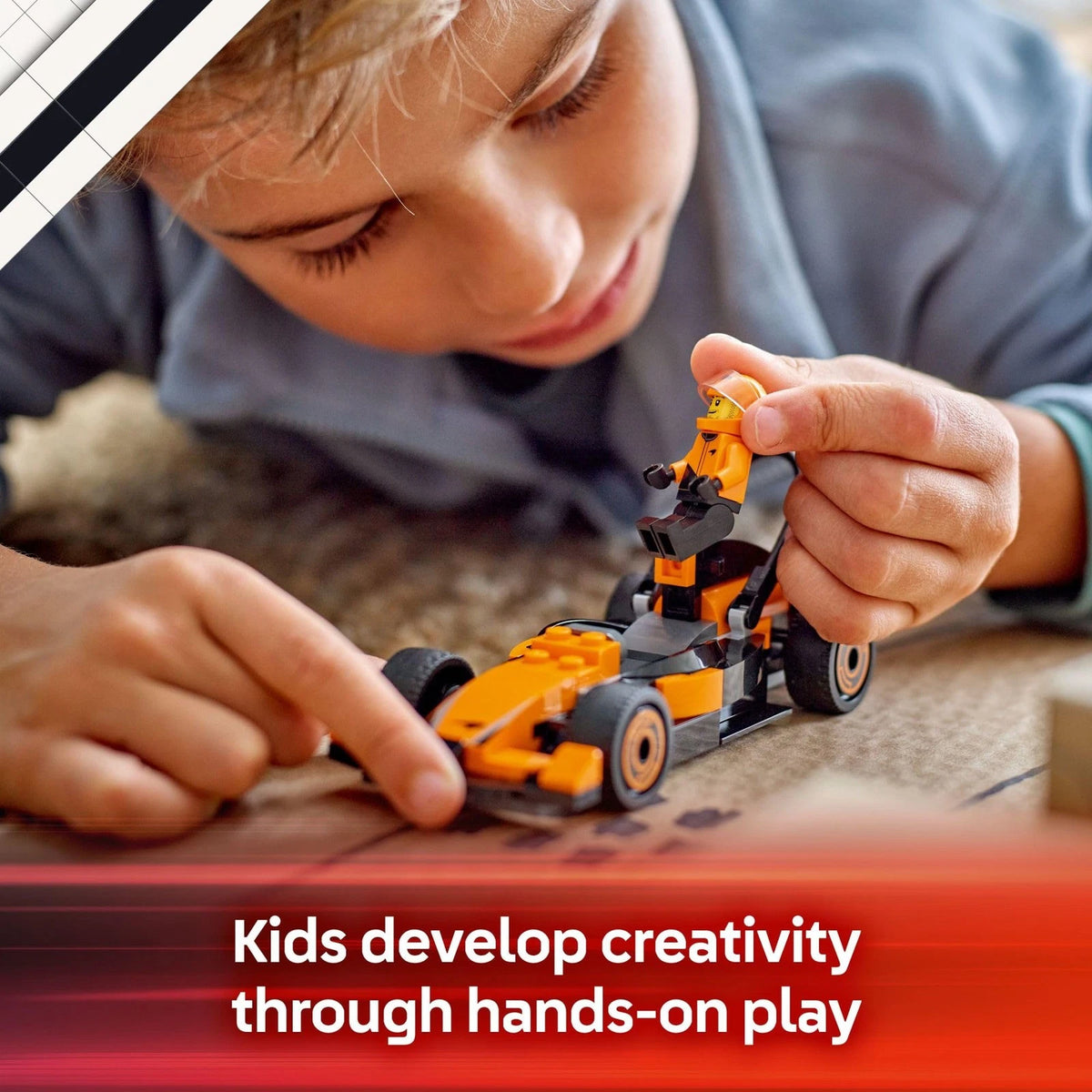 LEGO City F1 Driver with McLaren Race Car Toy - Model Building Multicolor