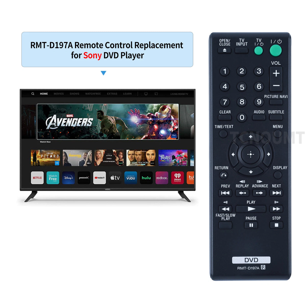 RMT-D197A Remote Control For Sony DVD Player DVP-SR200P DVP-SR400HP DVP-PR50P