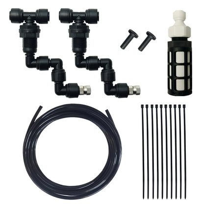Eadabok Reptile Terrariums Misting Accessories 2PCS Single Nozzles, Black