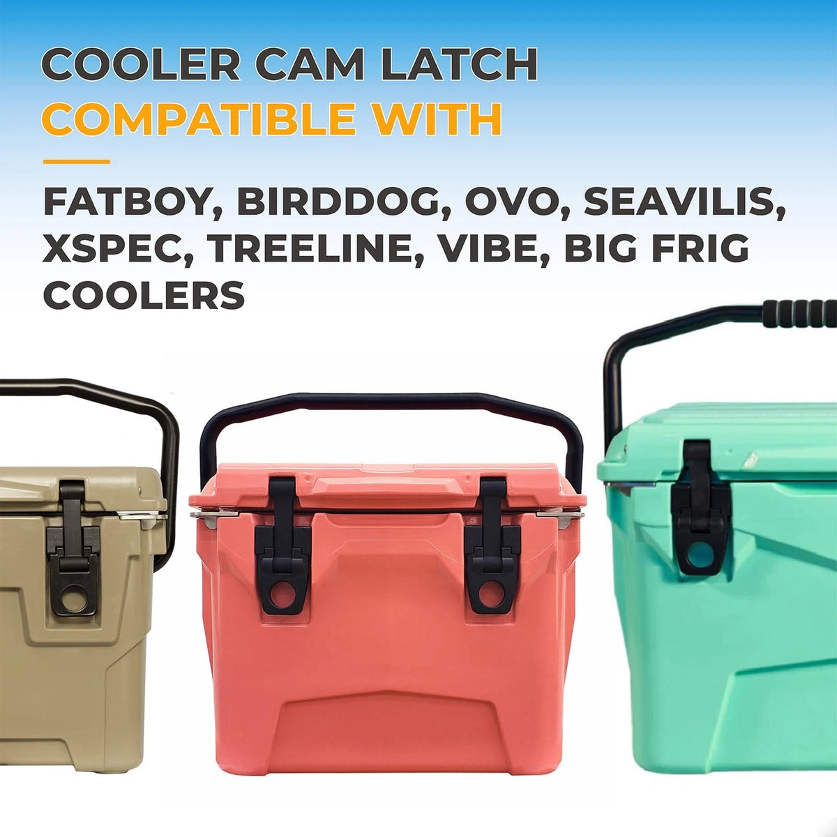Cooler Cam Latch Fit for Fatboy,Bird Oversized, Black