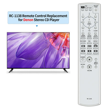 Replacement Remote Control For Denon Hi-Fi Audio RC-1138 DCD-2010AE PMA-A100