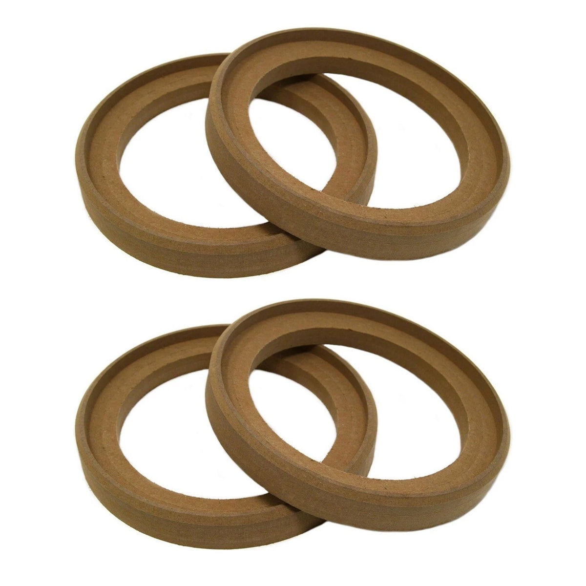 4Pcs Flush Mount 6.5" Speaker Rings MDF Car Audio Mounting Spacer Replacement