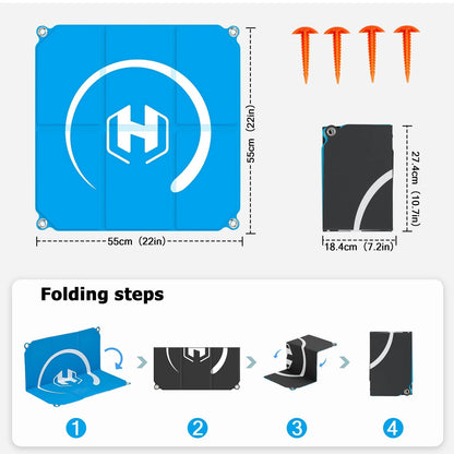 STARTRC PHOTO Drone Landing Pad Foldable 2x3 22inch/55cm, Blue-gray
