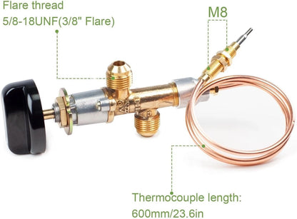 Gas Fireplace Fire Pit Flame Failure Safety Control Valve Kit and Assembly...