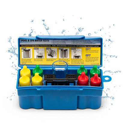 Taylor K-1004 DPD, 6-in-1 Pool Test Kit for Free & Total Chlorine, 1 Pack