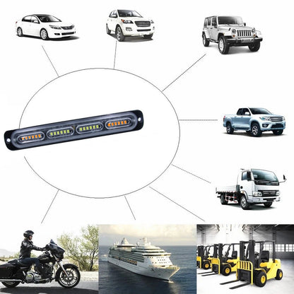 LED Flashing Strobe Light Bars Warning Hazard Beacon Part For Car Truck