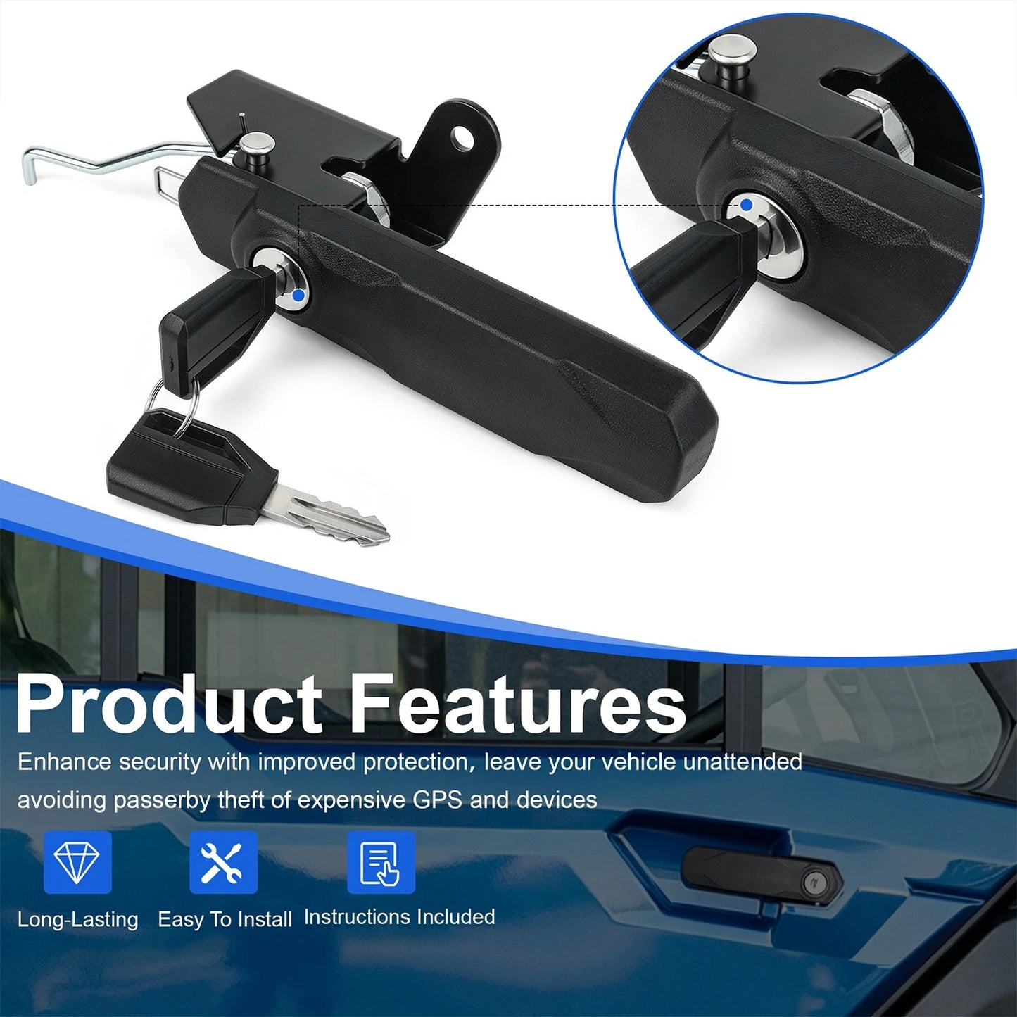 Front Left Deluxe Door Lock For Can-Am Defender 2025-Up LH