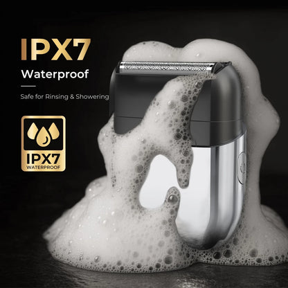 Electric Foil Shaver for Men - Mini Razor Face Shaving Black