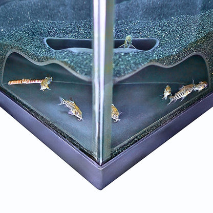 Lucky Critter Aquarium Underground Corner Cave Natural Curve | Viewing Black