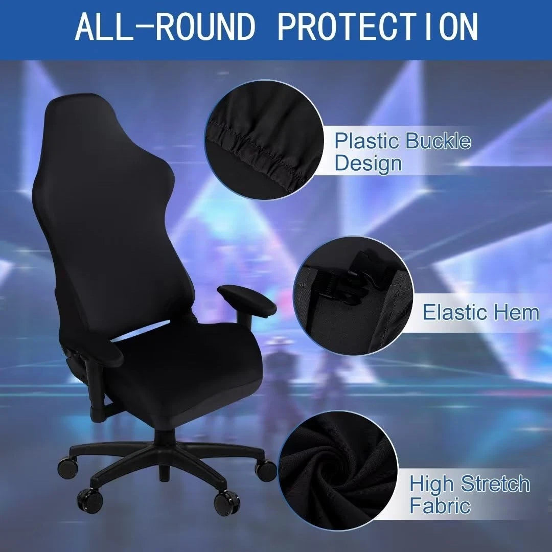 SARAFLORA 2 Pack Gaming Chair Cover, Stretchable X-Large | 2 PCS, Black