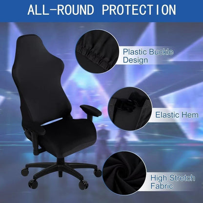 SARAFLORA 2 Pack Gaming Chair Cover, Stretchable X-Large | 2 PCS, Black