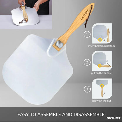 OVTHMT Pizza Oven Accessories 4 PCS, Kit, 12 x 12" x 14" 4PCS, Silver