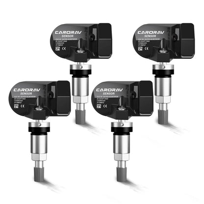 CARORAV TPMS Sensor GM, 4-Pack Tire Pressure Monitoring System 4 PCS, Black