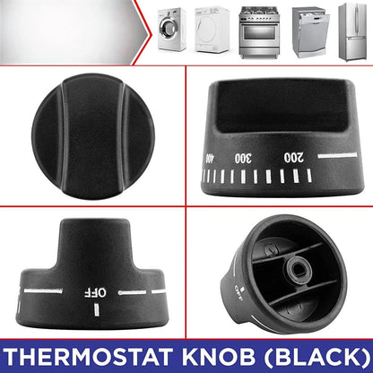 PB010129 Oven Thermostat Knob Black Compatible for Viking LVDSC365 VDSC365