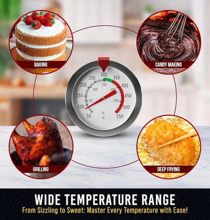 CRAFT911 Candy Thermometer with Pot Clip - Deep Fry Oil for White