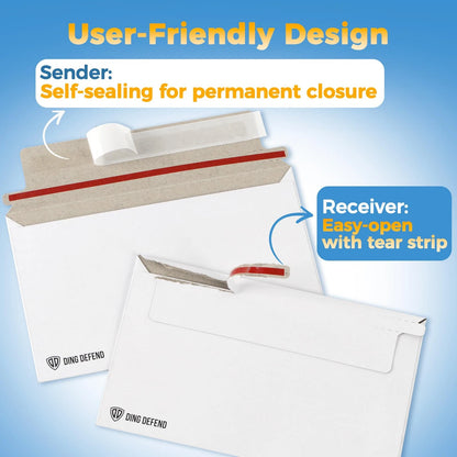110-Pack Card Shipping Envelopes - 7 x 4.35 7 x inches, White - 110 Pack