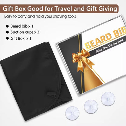 Beard Bib Apron, Stocking Stuffers Christmas White Elephant Free size, Black