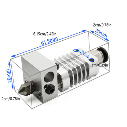 Full Metal 3D Printer Nozzle Extruder Kit For Ender 3 5 Pro CR10 CR10S