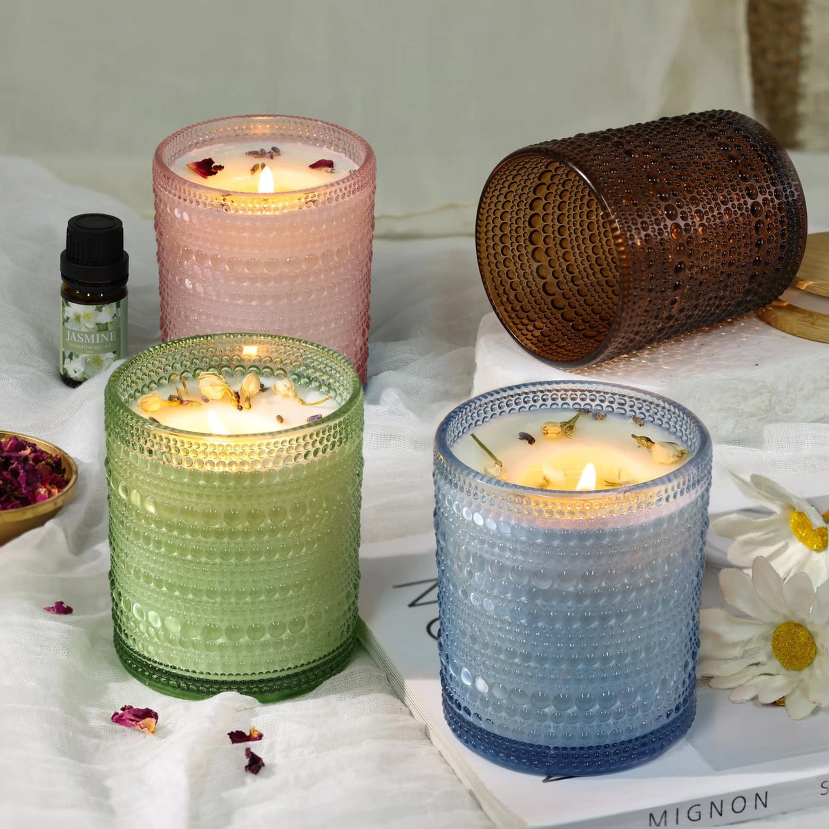 DARJEN Candle Making Kits for Adults - 2.5LB, Amber+Pink+Blue+Green