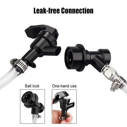 FERRODAY 3ft Ball Lock Beer Line Assembly 1 Count (Pack of 1), Transparent
