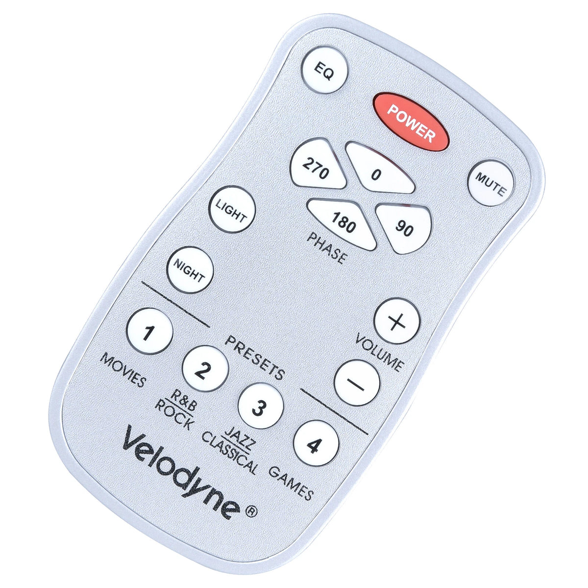 Replacement Remote Control For Velodyne SPL-800R DEQ-R EQ-MAX8 White