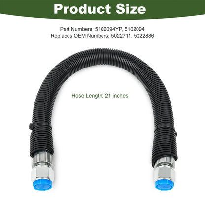 21" 5102094YP Hydro Transmission Hose Assembly for Ferris  IS500Z (44", 52", 61"