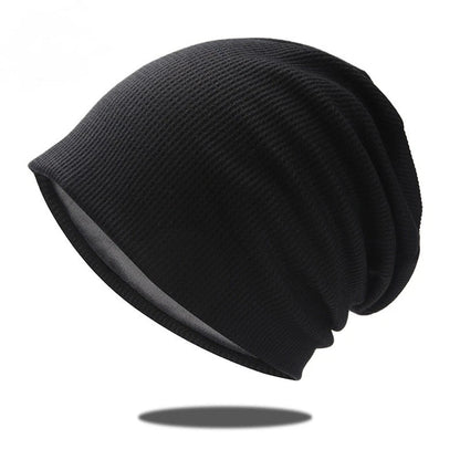 Black Men Women Baggy Cap Slouch Oversize Hat Ski Beanie Winter Knit Warm G