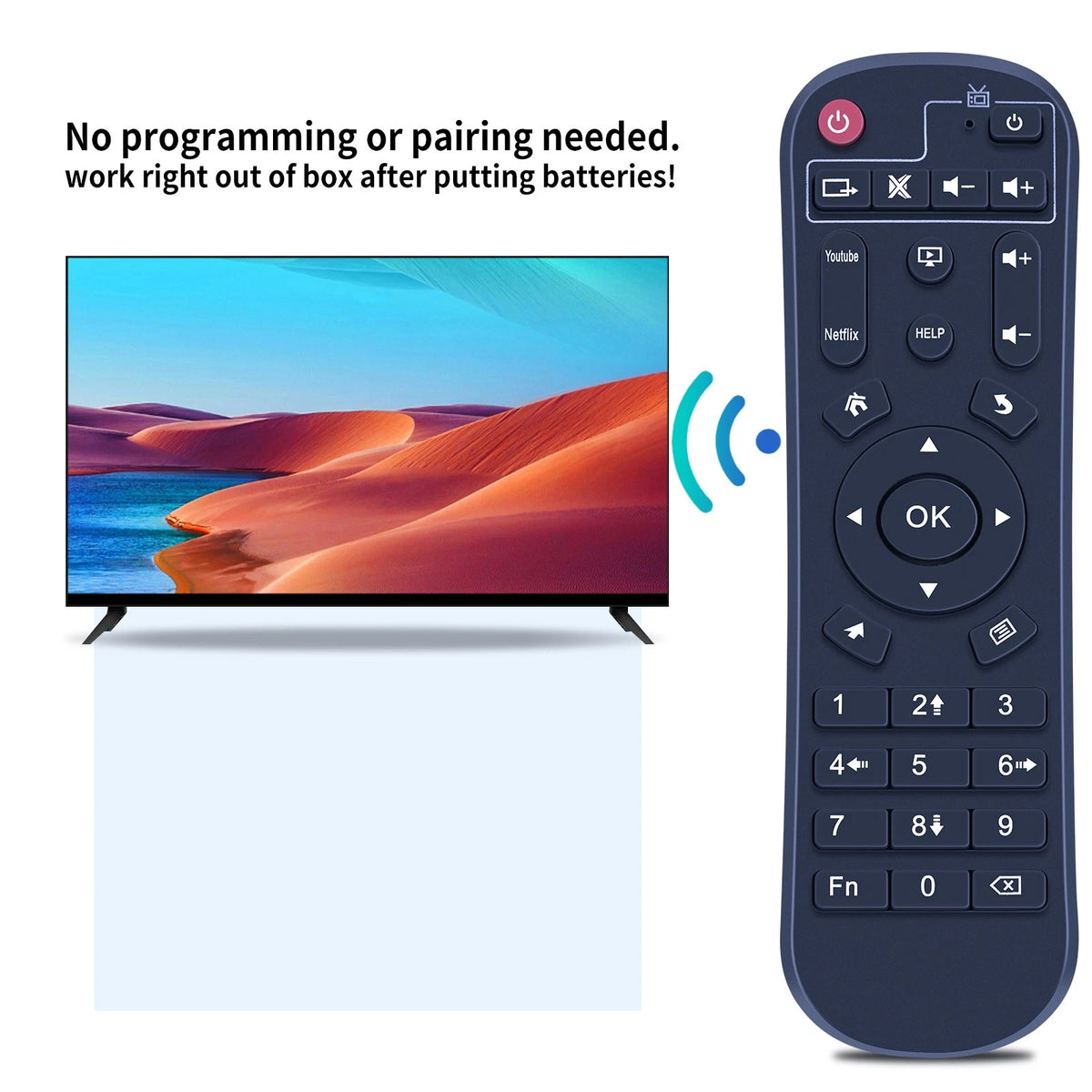 Replacement Remote Control For Sidiwen Android TV Box 13.0