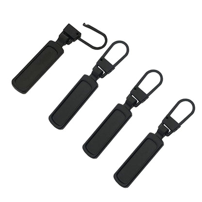 Mizeer Zipper Pull Replacement for Small Holes Zipper, Detachable 4pcs Black
