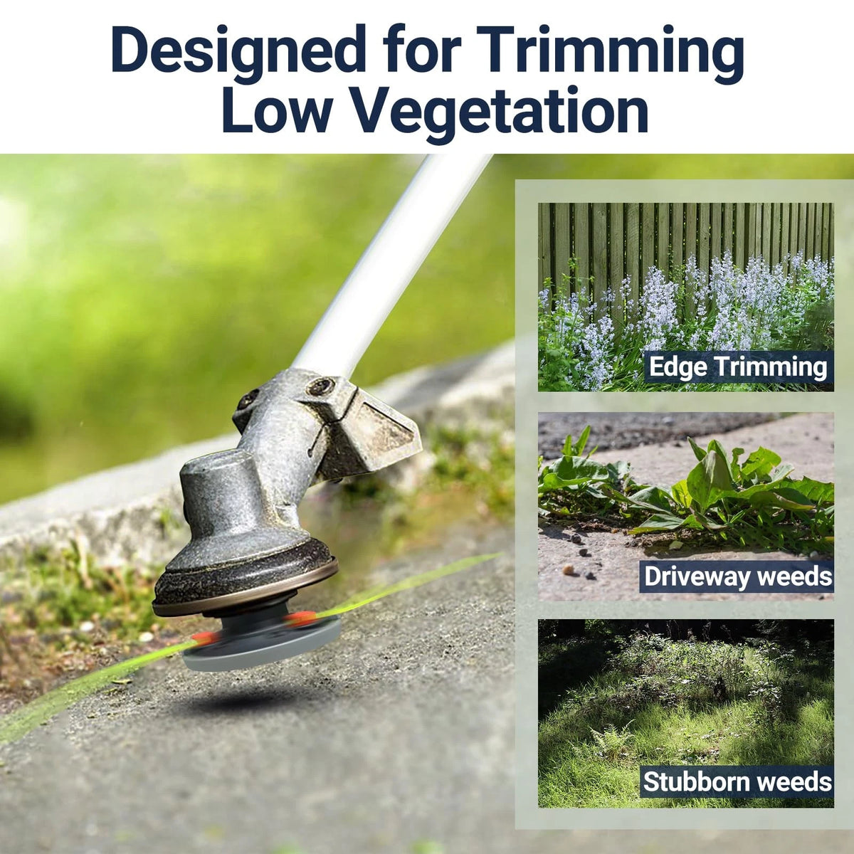 SIMUSI Universal Weed Eater Head, Easy Load String Trimmer Head Grey& Black