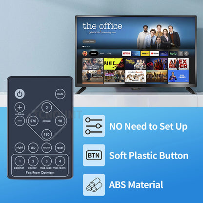 Replacement Remote Control For Polk Audio DSW PRO 660wi Wireless Subwoofer
