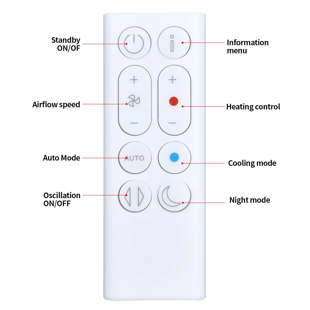 For Dyson Purifier Hot+Cool HP1 Remote Control Replacement