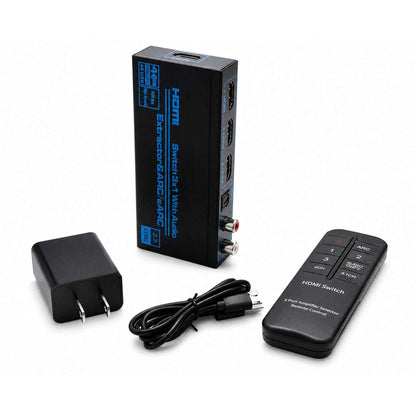 HDMI 3X1 Switch Splitter Audio Extractor 4K 1080P Video Converter For PS4 TV PC