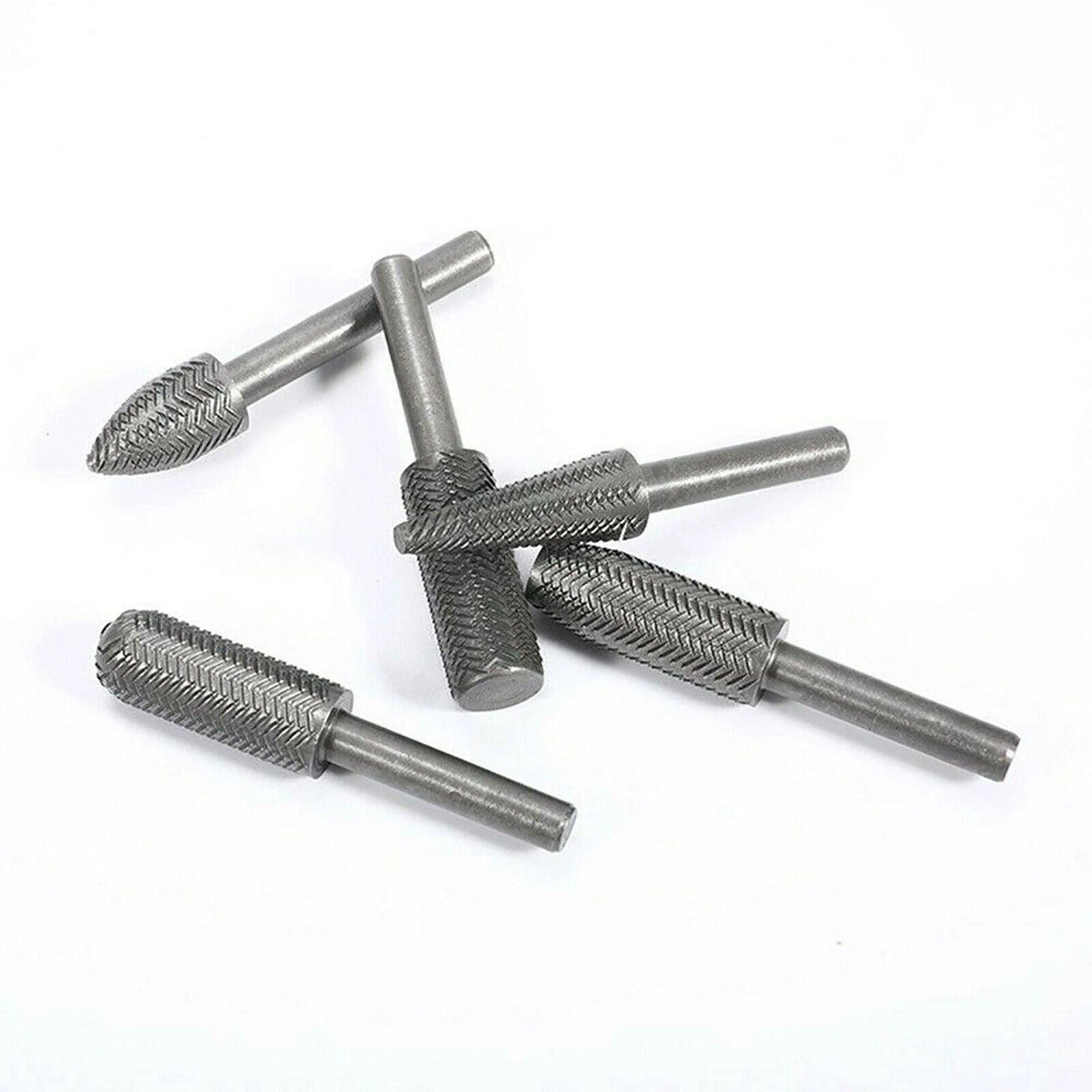 5pcs 6cm Metal Cutter Drill Bits Rotary Bits Rasp For Steel Grinding Carving F