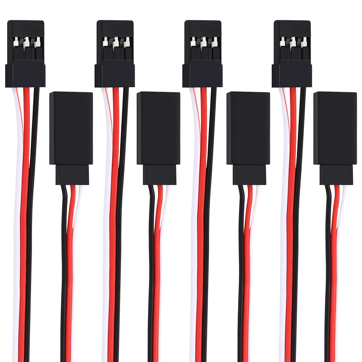 Frienda 15 Pieces 3-pin Servo Extension Cables Cord 11.8 Inch