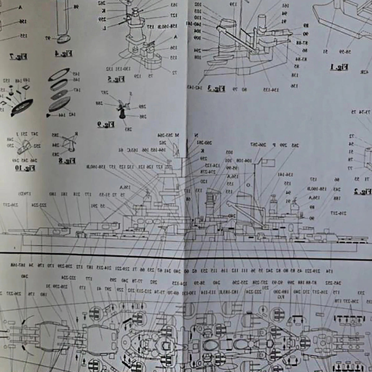 21in 1/400 US NAVY BB-55 Battleship Paper Model Unassembled Military Ornaments