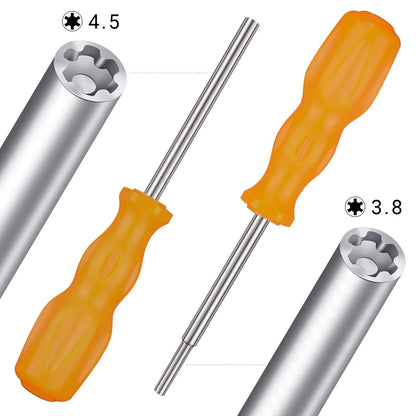 Gamebit Screwdriver Set, 3.8mm & 4.5mm Security Bit Orange