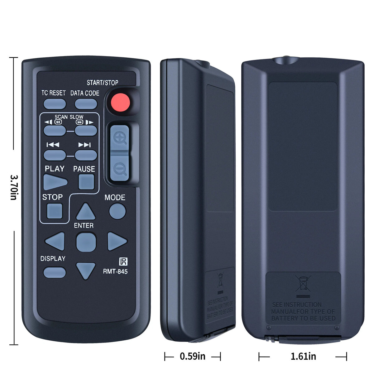 RMT-845 Wireless Replace Remote Control For Sony Cameras Camcorder -Black