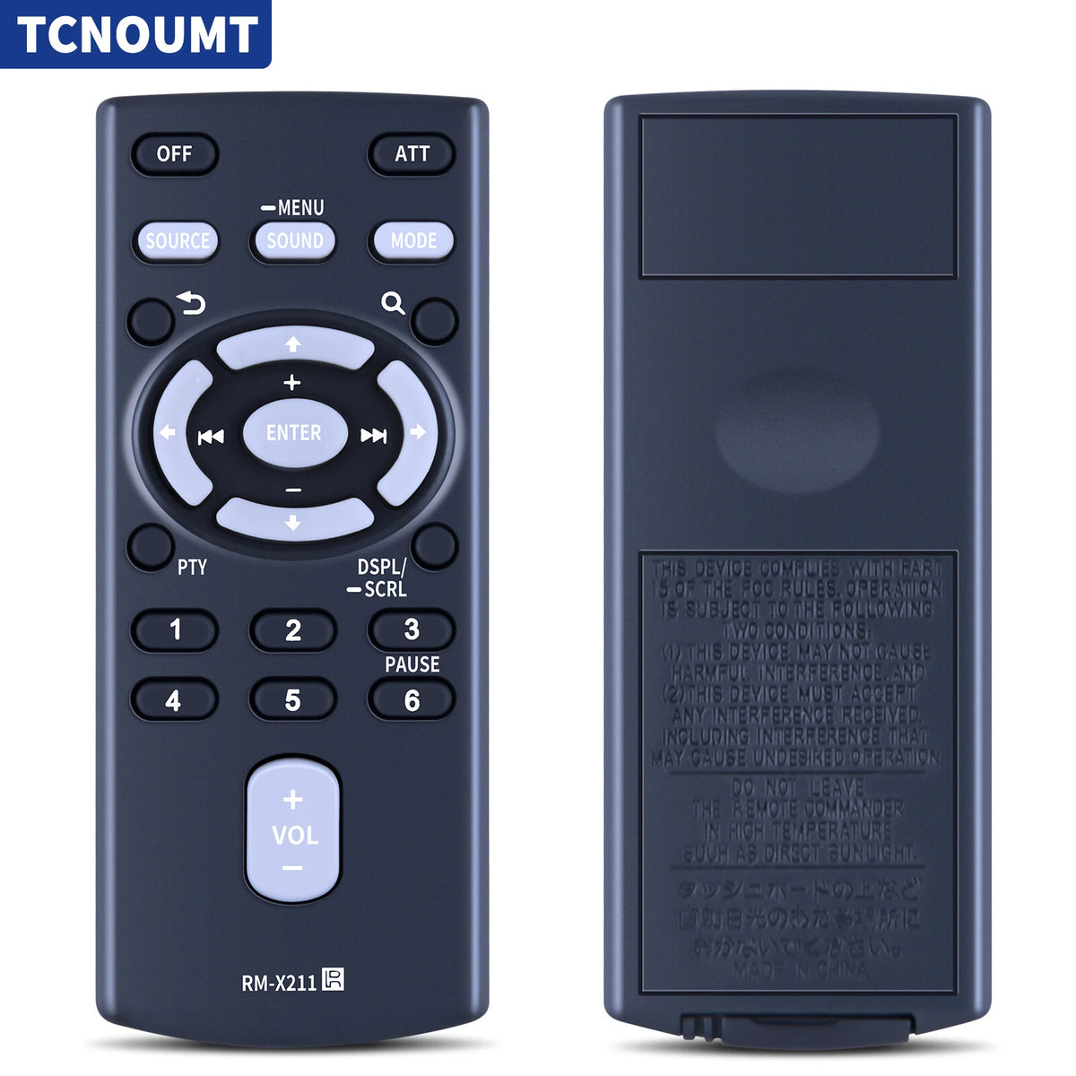 RM-X211 Remote Control For Sony Car Stereo CDX-GT66UPW CDX-GT56UI CXS-GT5616F