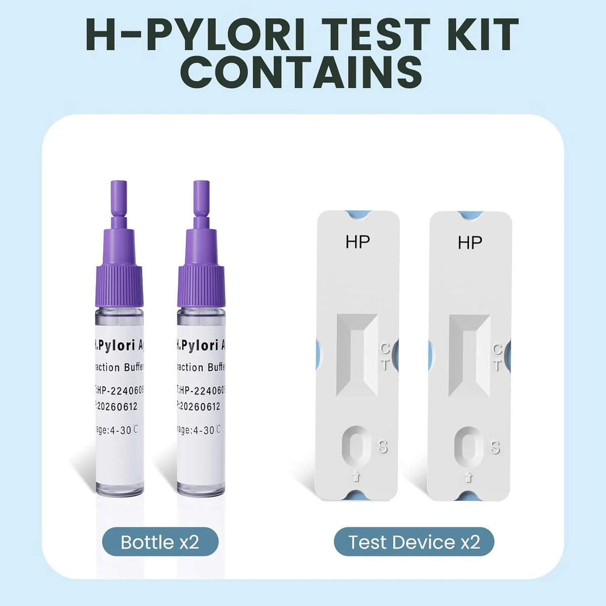 H Pylori Test Kit: 2 PCS Fast & Highly Accurate & Easy to Use & Read...