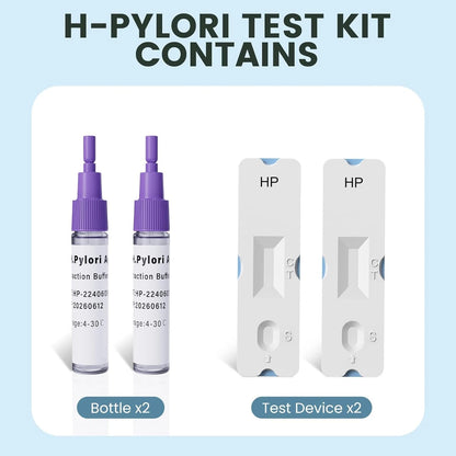 H Pylori Test Kit: 2 PCS Fast & Highly Accurate & Easy to Use & Read...