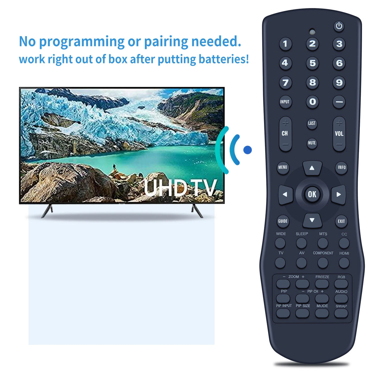 VR1 Remote Control For Vizio TV VW42L VW37L VW26L VS42L GV47L GV46L GV42L