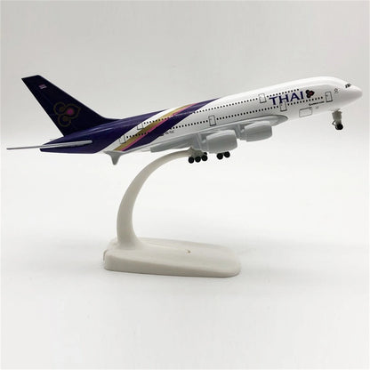 1:400 20cm Aircraft Thai Airways A380 Alloy Plane Model Craft Souvenir Ornaments