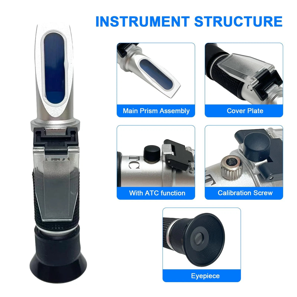 3-in-1 Alcohol Refractometer Kit for Home Brewers | Measures Brix (0-40%),...