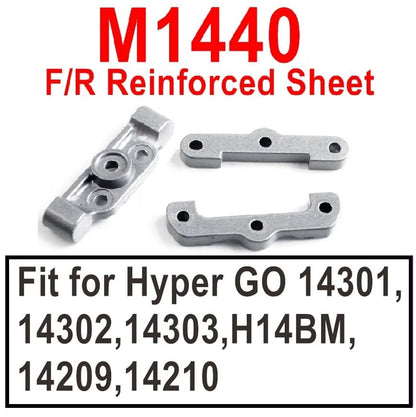 ZDingTech M1440 F/R Reinforced Sheet Parts for 1/14 MJX Hyper Go H14BM Silver