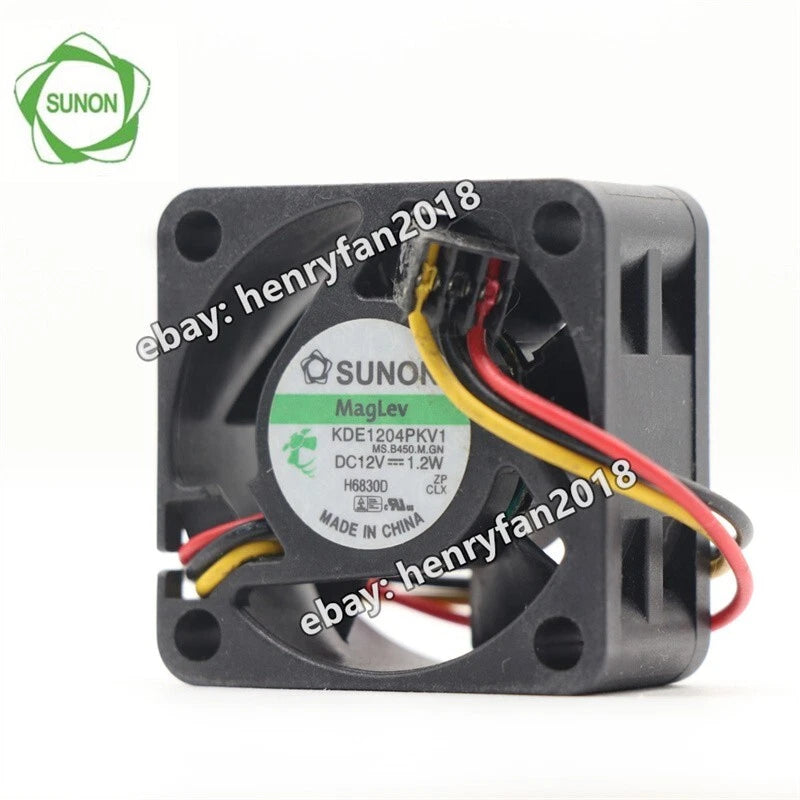 SUNON KDE1204PKV1 Axial Fan 12VDC 1.2W 8.9CFM 40*40*20mm 3-wire Case Cooling Fan