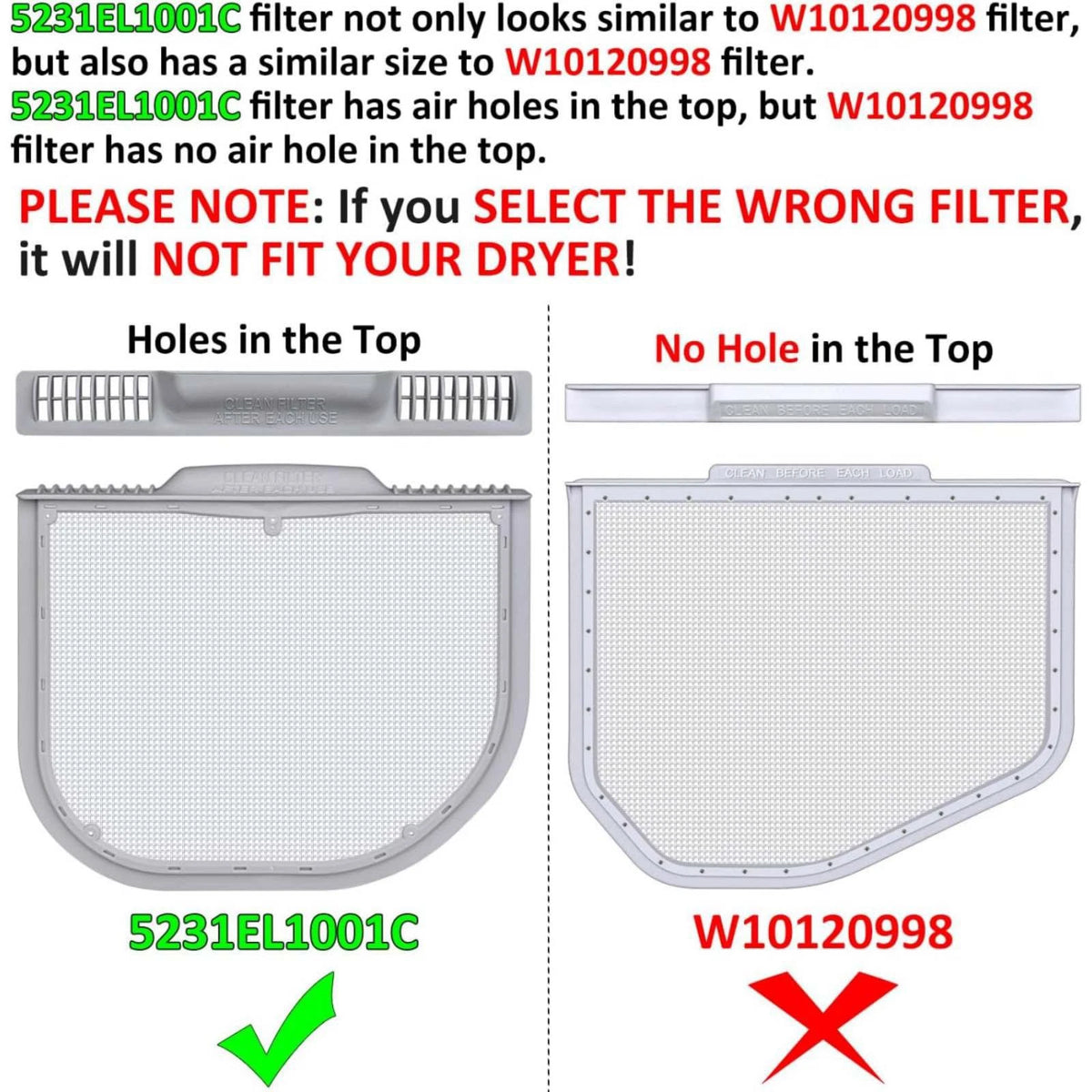 1× PS3527575 Dryer Lint Filter Direct Replacement For Kenmore 796.61422410 Dryer