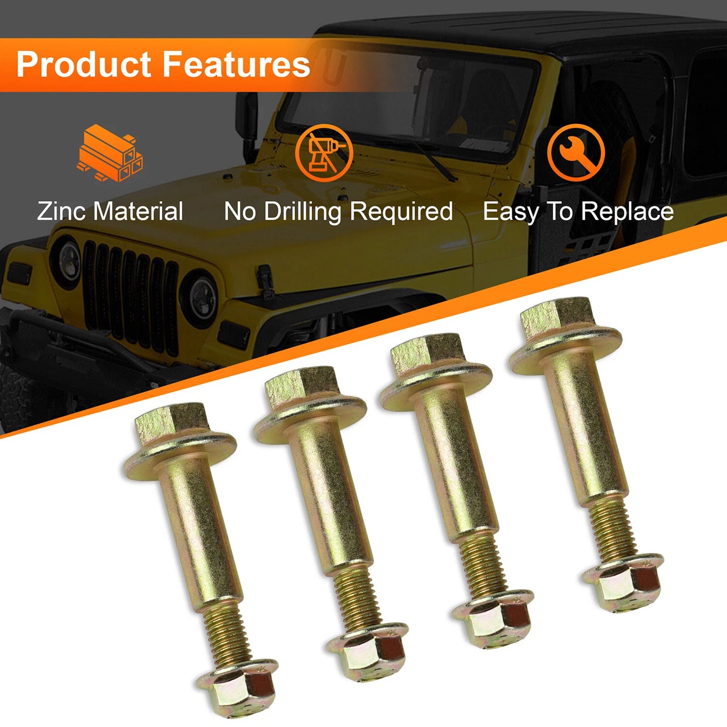 Rear Sway Bar Bolts For 1997-2007 Dodge Dakota Replaces 6503726, 6503648