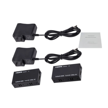 DC 5V/ 1A 60M Extender HDMI to RJ45 Transmitter RJ45 to HDMI Receiver Adapter